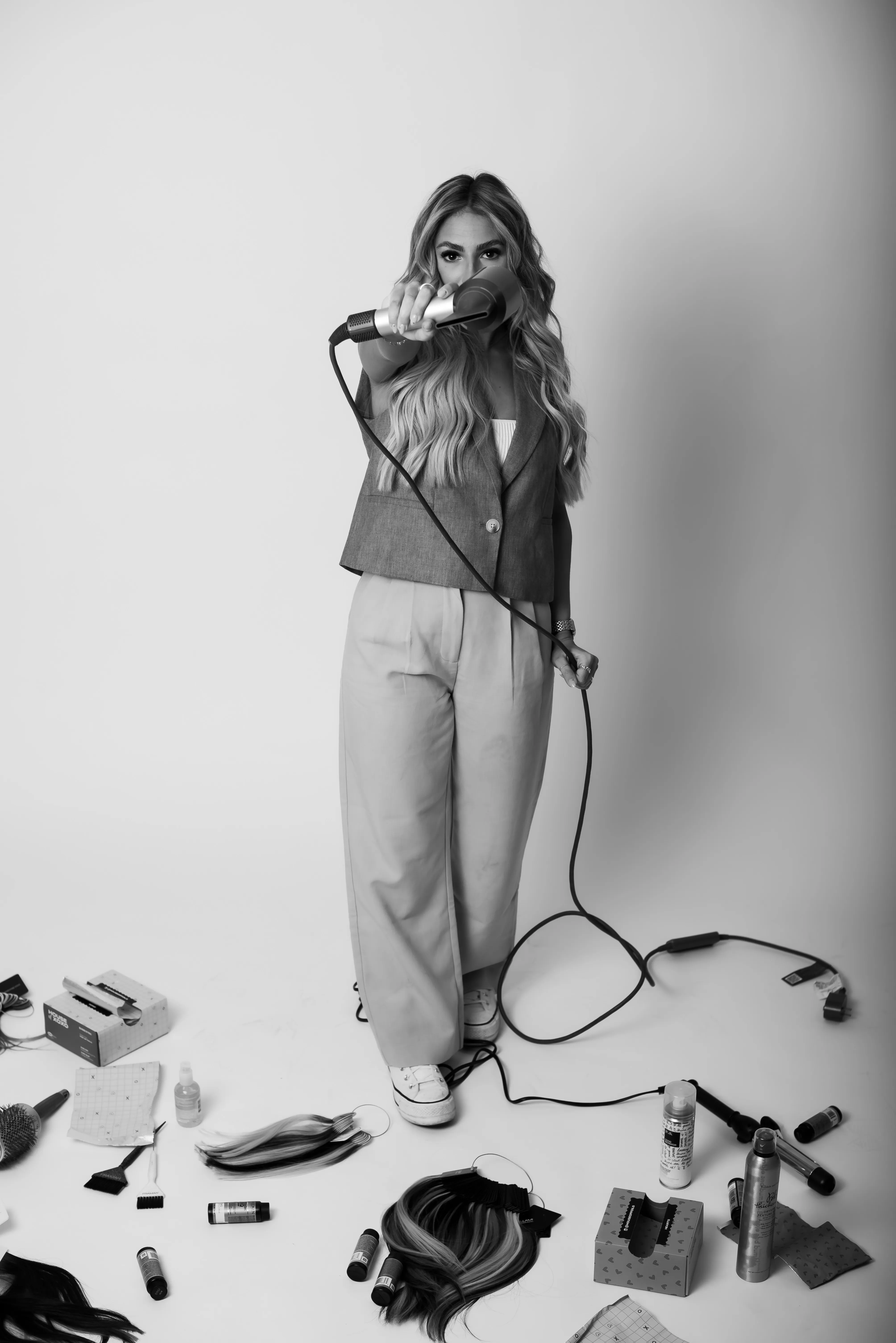 Modern precision haircut styling